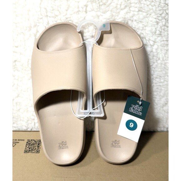Wild Fable Women's Robbie Tan Single Band D Toe Slide Sandals Size 9 NWT - Picture 3 of 5